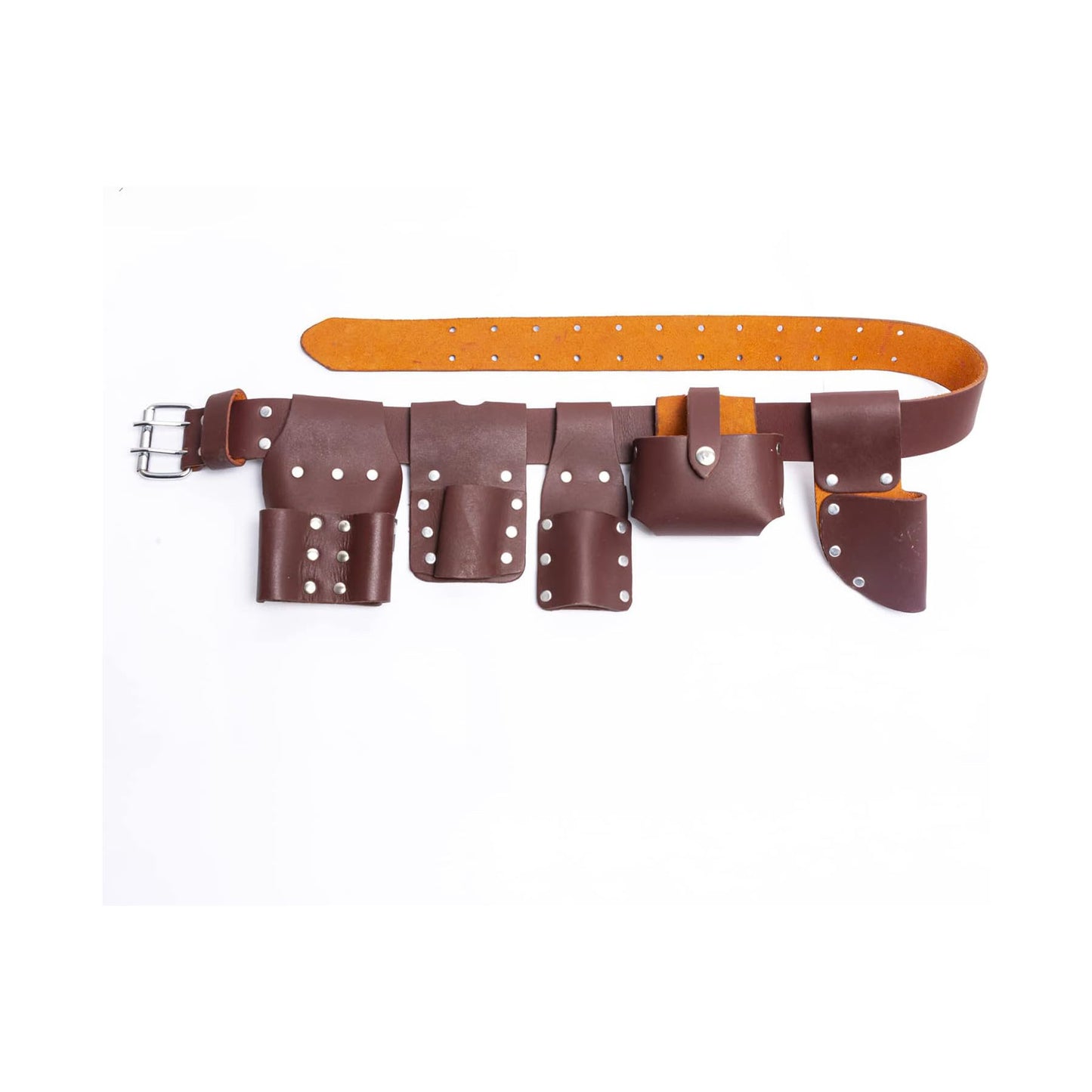 FUERI Premium Quality Leather Work Belt (Maroon)