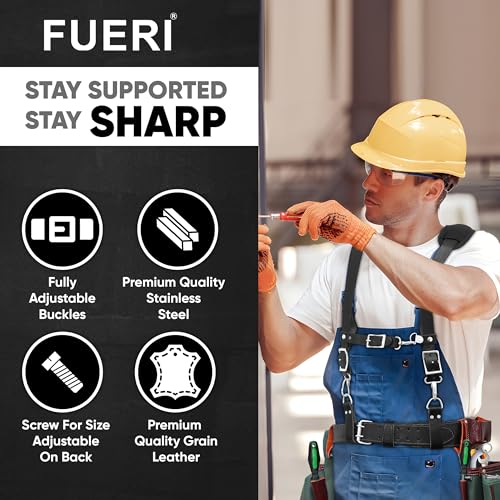 FUERI Tool Belt Suspender with 4 Detachable D-Loops