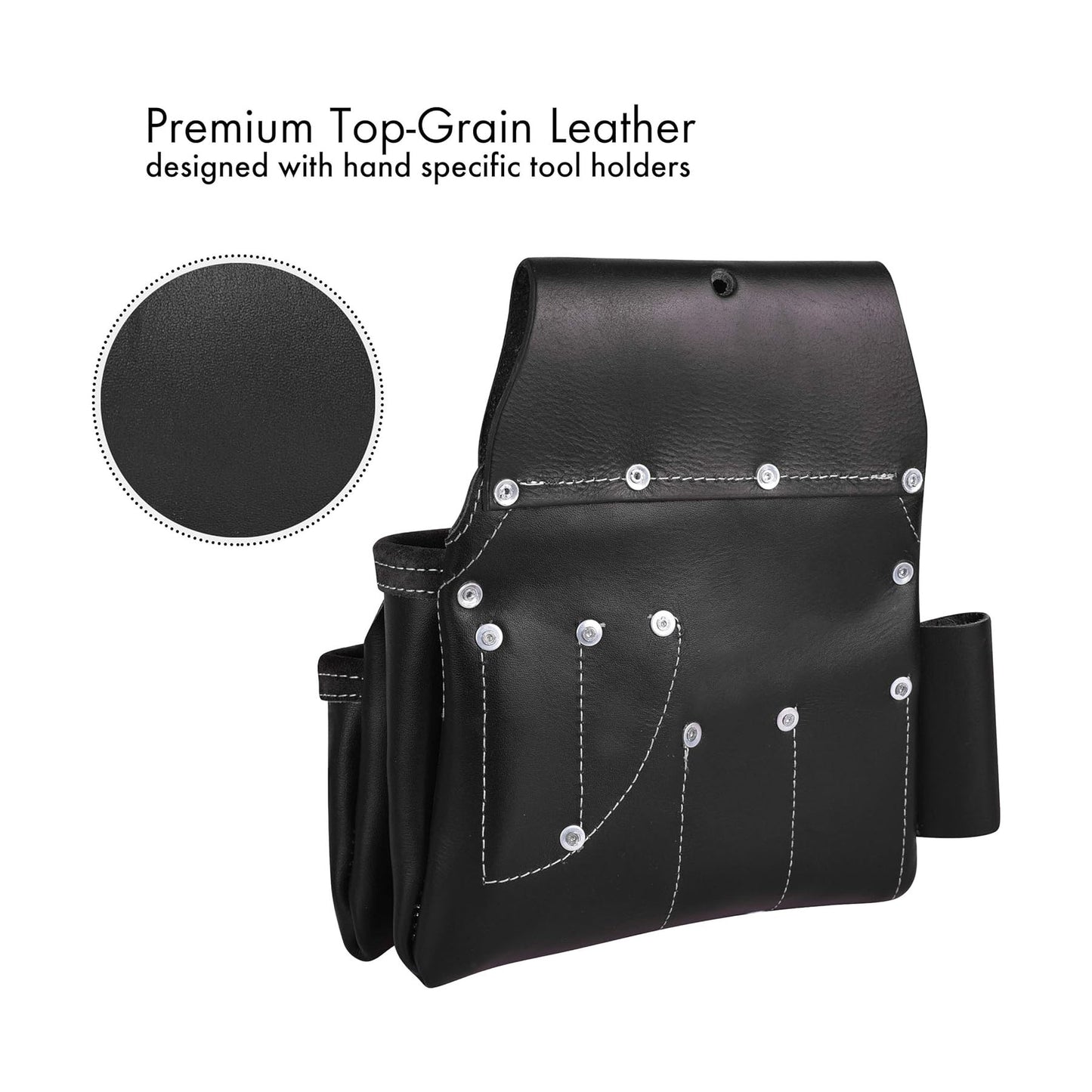 FUERI Heavy Duty 19-Pocket Leather Tool Belt