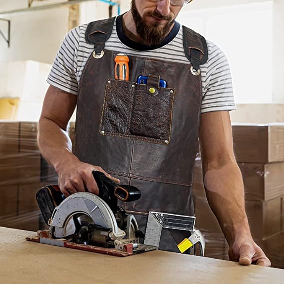 FUERI Heavy Duty Leather Tool Apron for Men & Women
