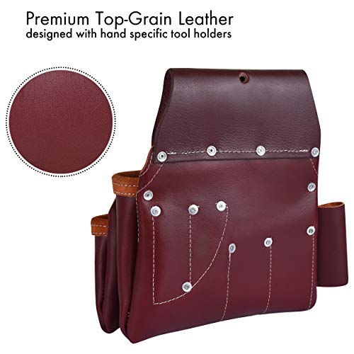 Heavy Duty 19-Pocket Leather Tool Belt