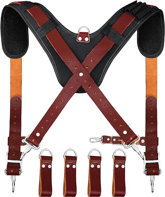 FUERI Tool Belt Suspender with 4 Detachable D-Loops