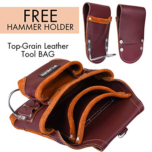 FUERI Professional 10-Pocket Carpenter Tool Pouch