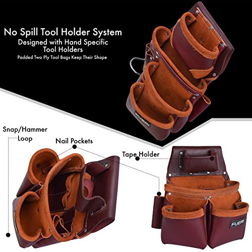 Heavy Duty 19-Pocket Leather Tool Belt