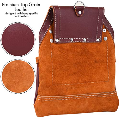 FUERI Professional 10-Pocket Carpenter Tool Pouch