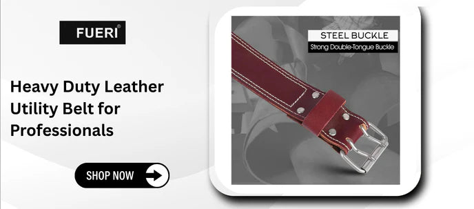 Strong Leather Utility Belt for Heavy Tools – Buy Online