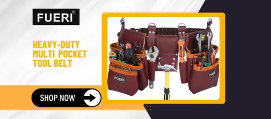 heavy duty multi pocket tool belt , fuerileather