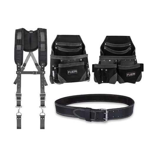 FEURI Tool Belt Kit with Leather Suspenders