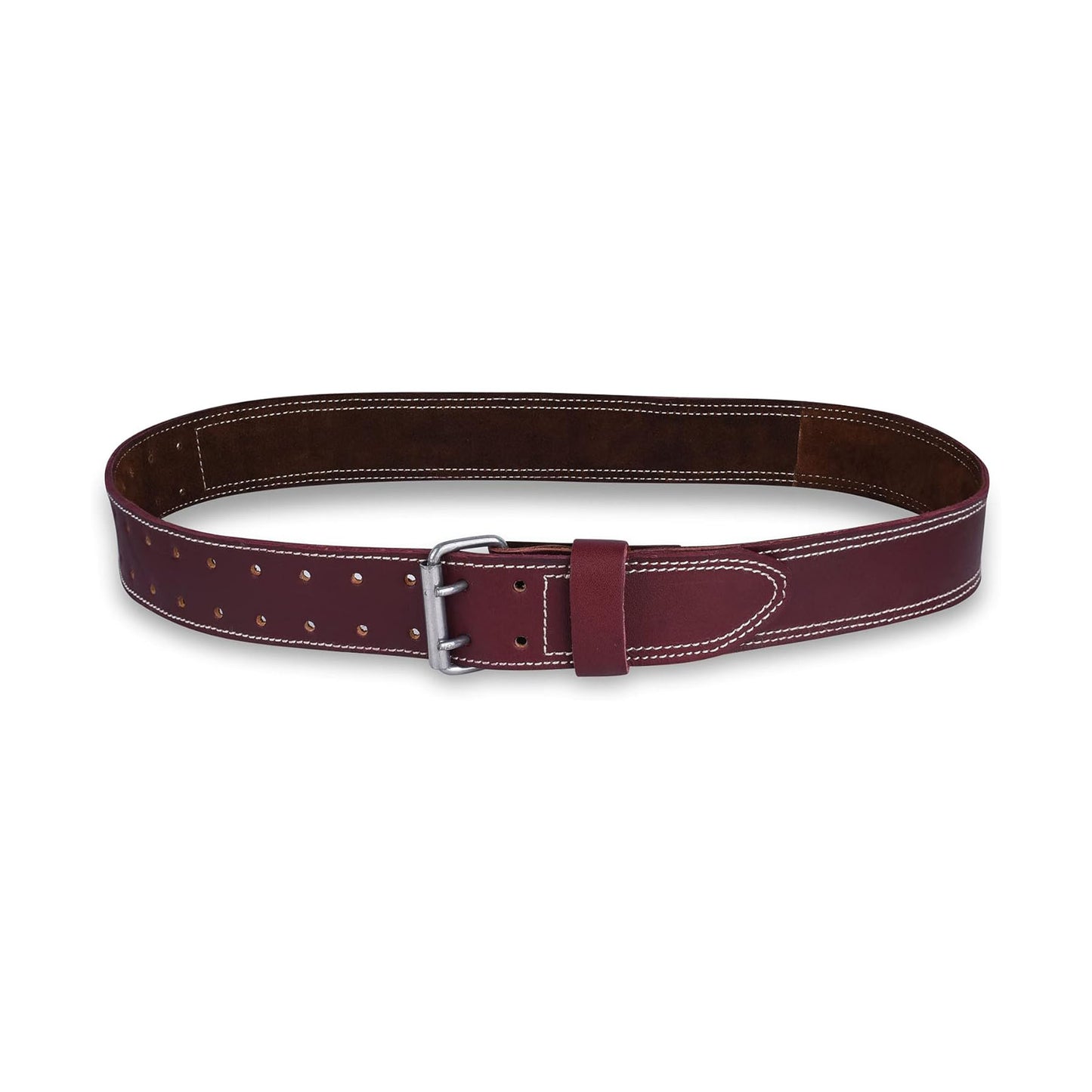 FUERI Premium Quality Leather Work Belt (Maroon)