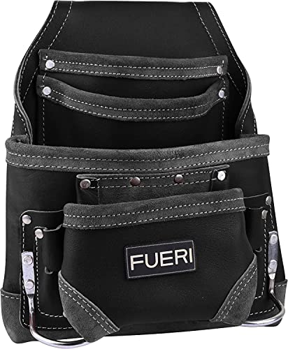 fueri 10 pocket grain leather tool pouch front view