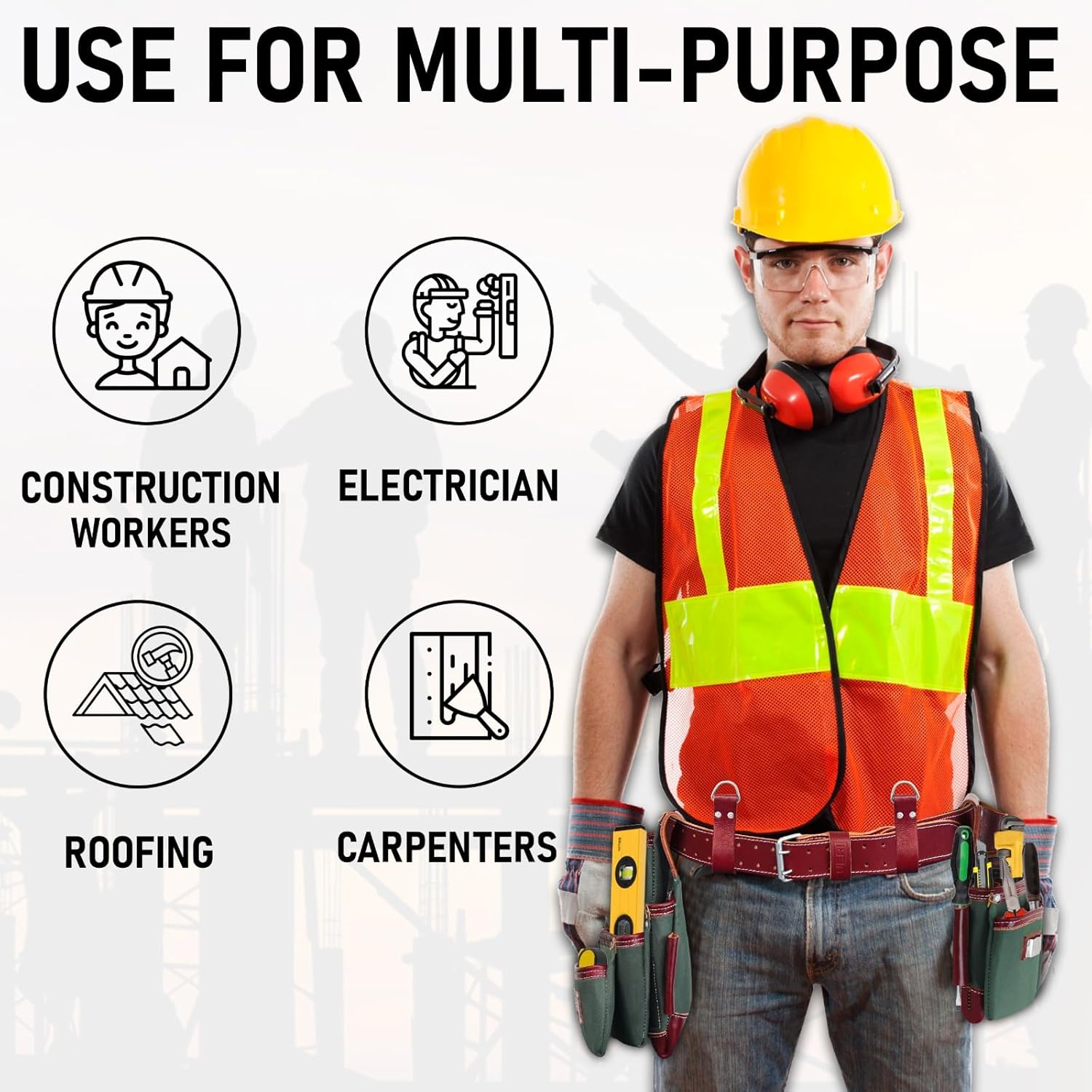 FUERI tool belt suited for construction, electrical, roofing, and carpentry trades