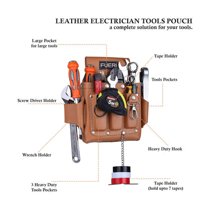 FUERI Professional 4-Pocket Electrician Tool Pouch