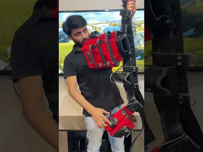FUERI 26 Pocket Black and Red Heavy Duty Leather Nylon Tool Belt For Electricians, Carpenters, and Framers